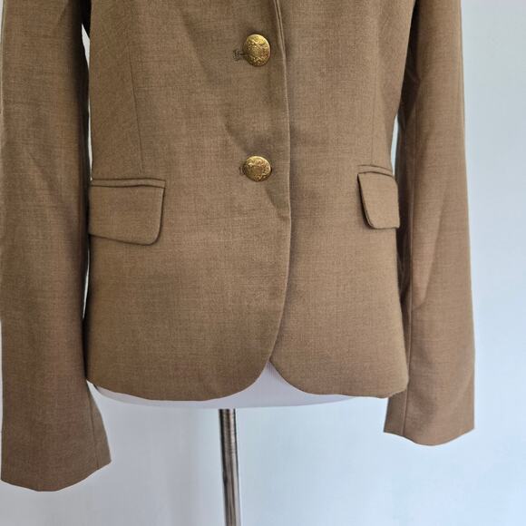 J. Crew Factory Original Schoolboy Blazer Wool Camel Preppy Academia Women 2 - Picture 6 of 13